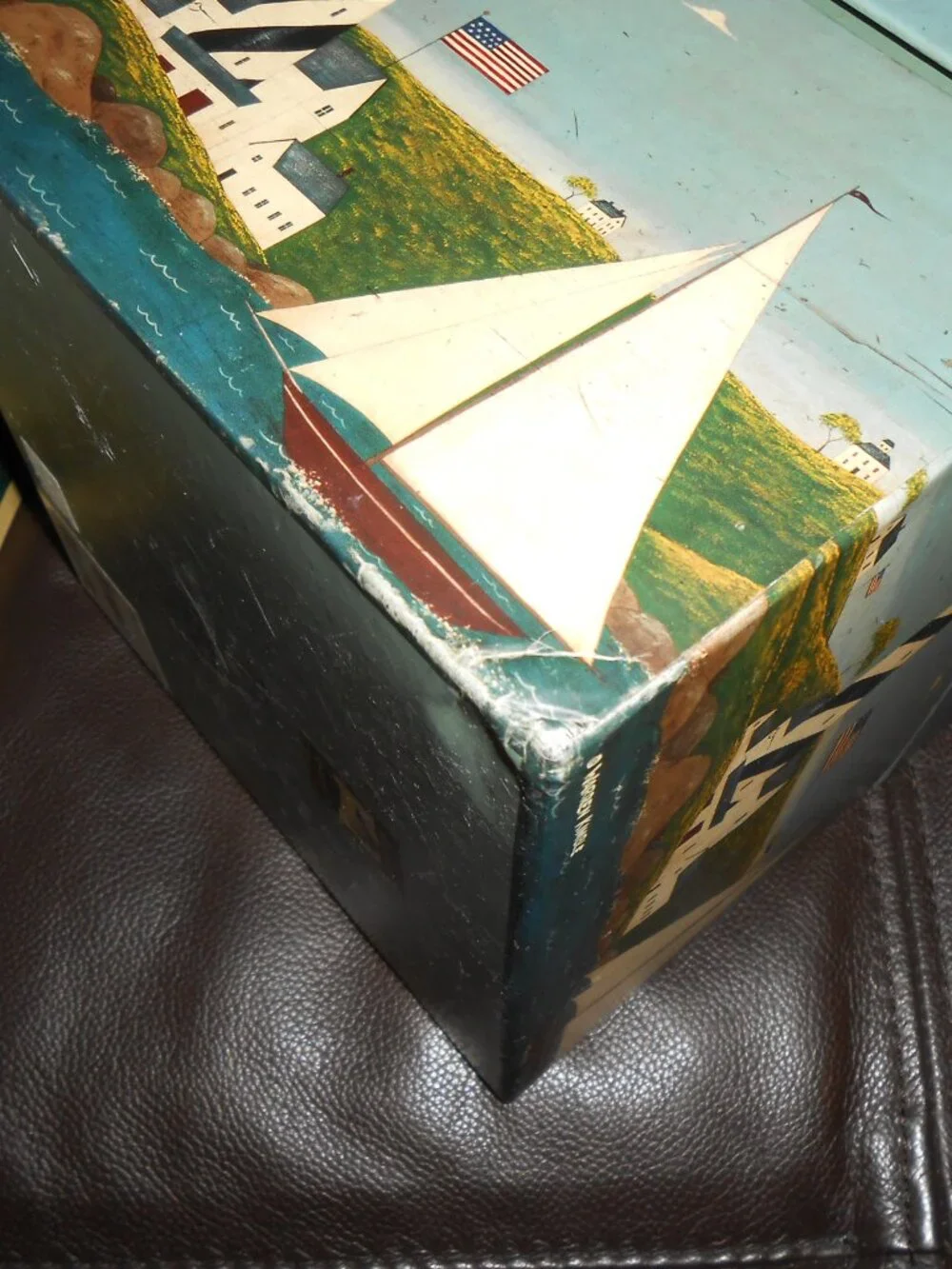 Warren Kimble Coastal Breeze 3 decorative nesting stacking boxes 6 placemats